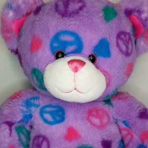Build A Bear Peace & Hearts SUPER SOFT Teddie Bear